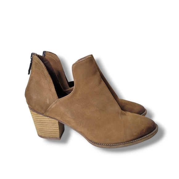 Blondo Suede Booties Womens 10 Brown Heel Waterproof Ankle Boots Classic Fall - Picture 1 of 8